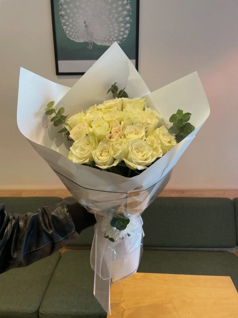 Krem Gül Buketi 21'li